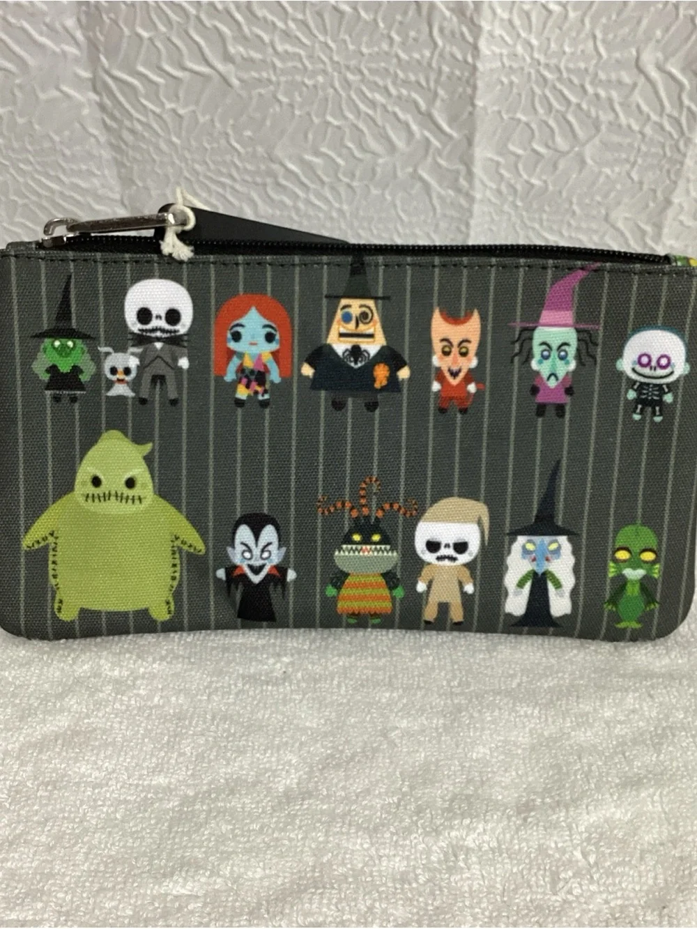 Loungefly Disney Nightmare Before Christmas Chibi Characters Zippered Pouch NEW